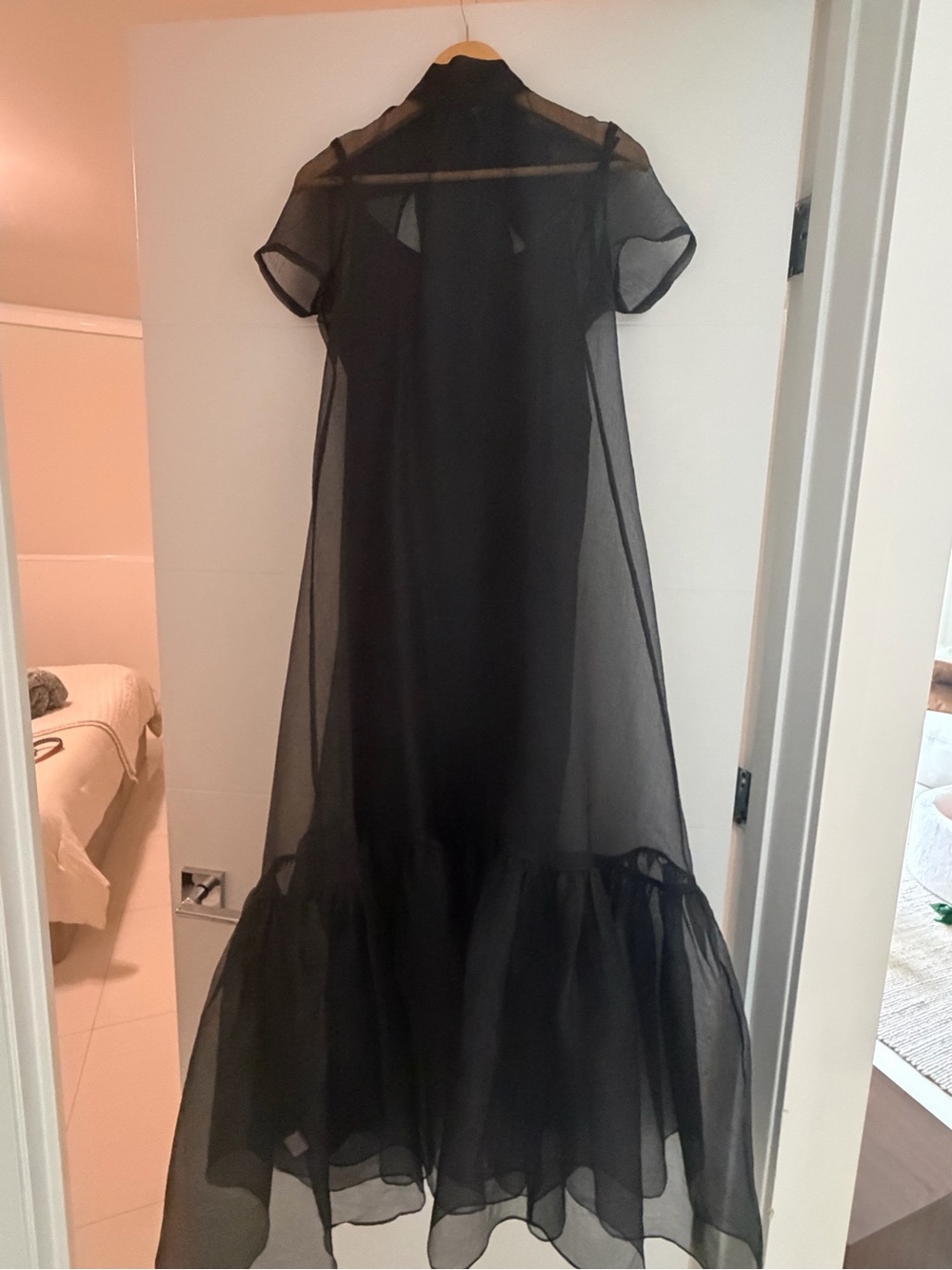 Staud callauna organza maxi dress